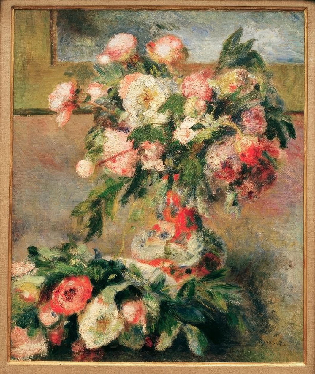 Pioenen door Pierre Auguste Renoir