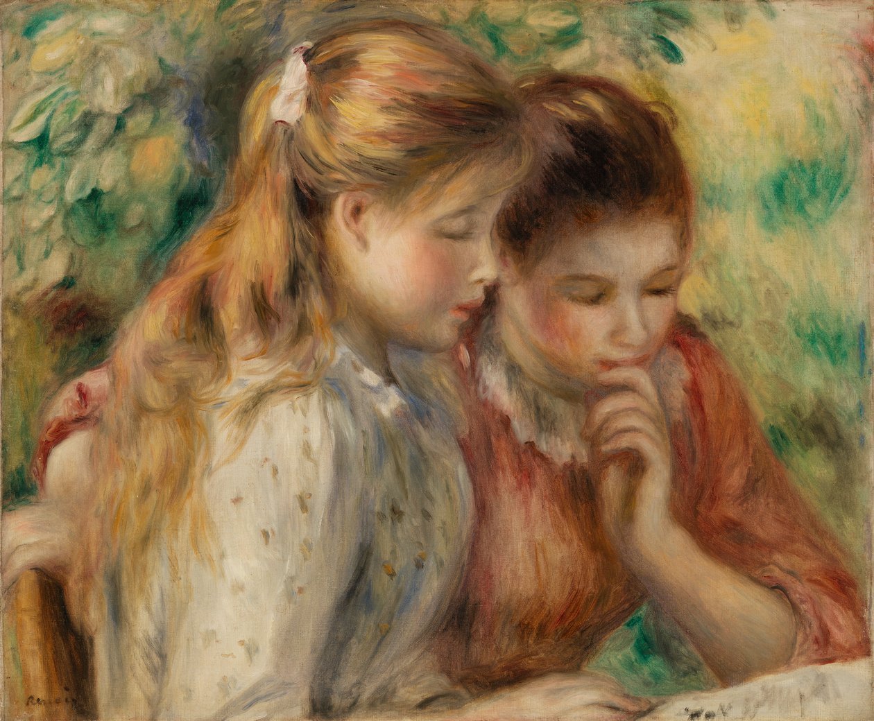 Lezen door Pierre Auguste Renoir