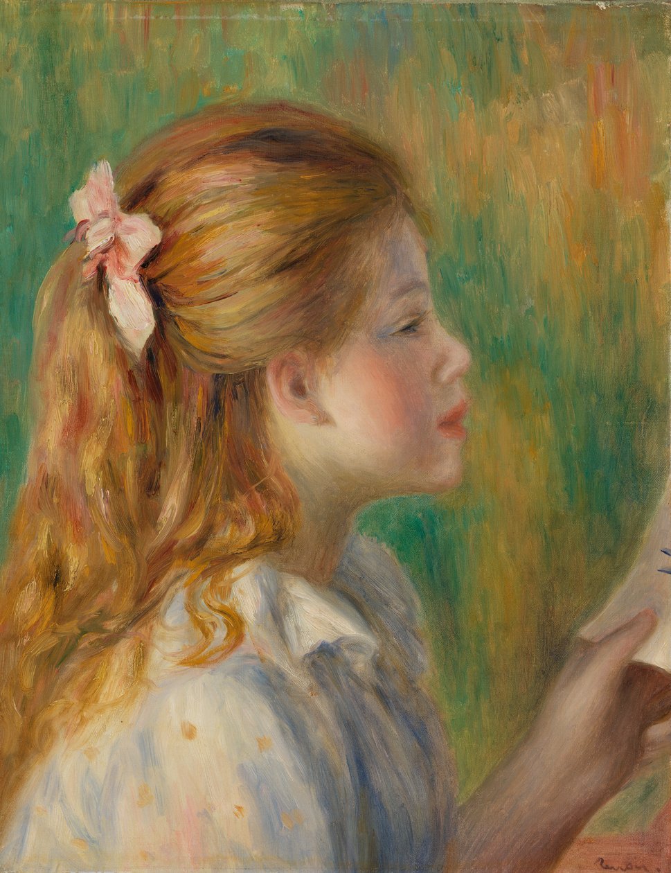 Lezen door Pierre Auguste Renoir