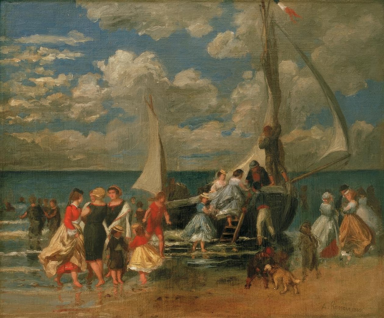 Samenkomst Rond een Boot door Pierre Auguste Renoir