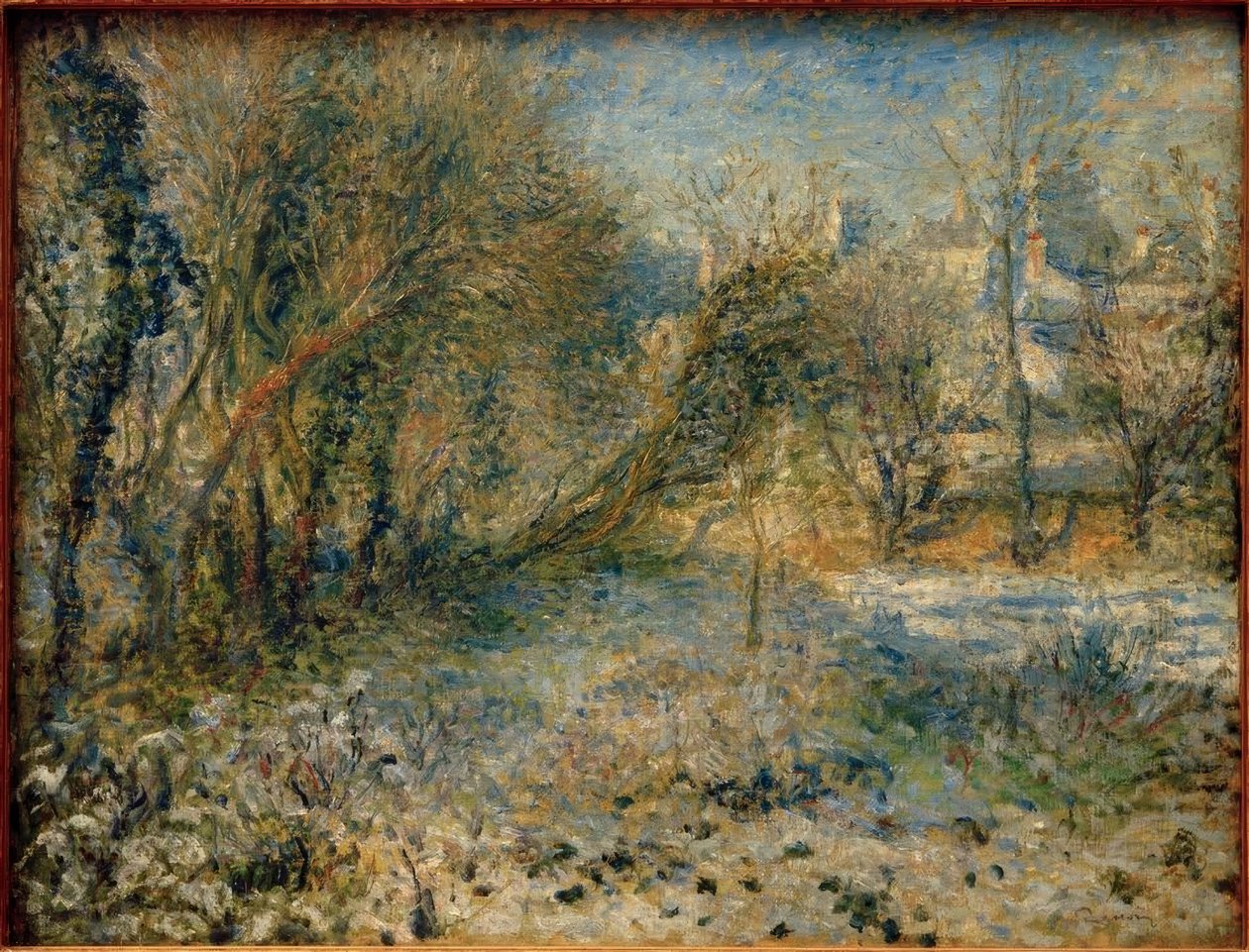 Sneeuwlandschap door Pierre Auguste Renoir