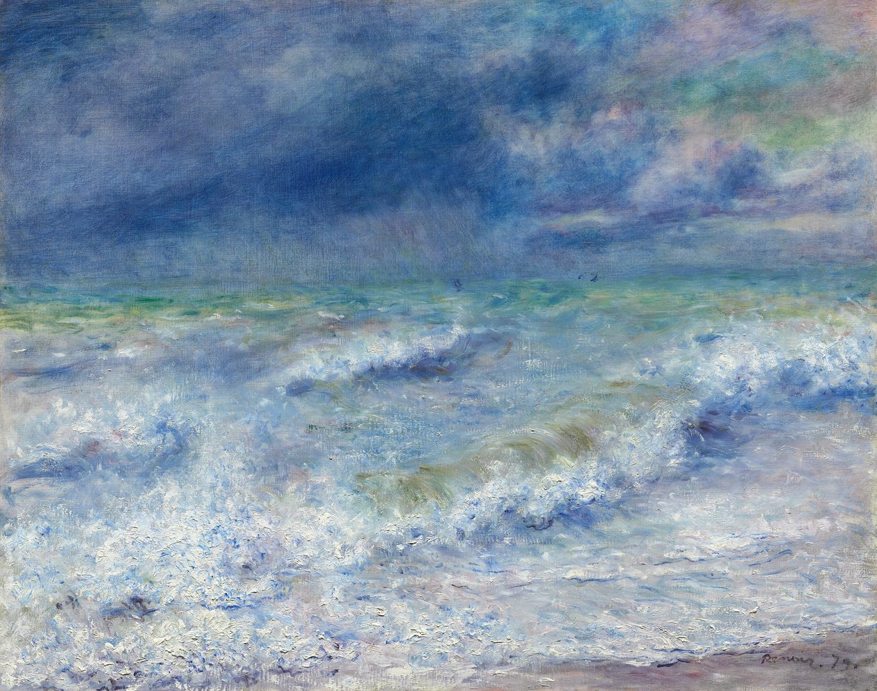 Zeegezicht door Pierre Auguste Renoir