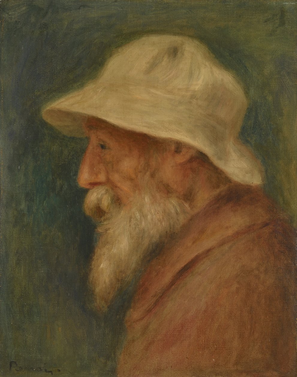 Zelfportret met witte hoed door Pierre Auguste Renoir