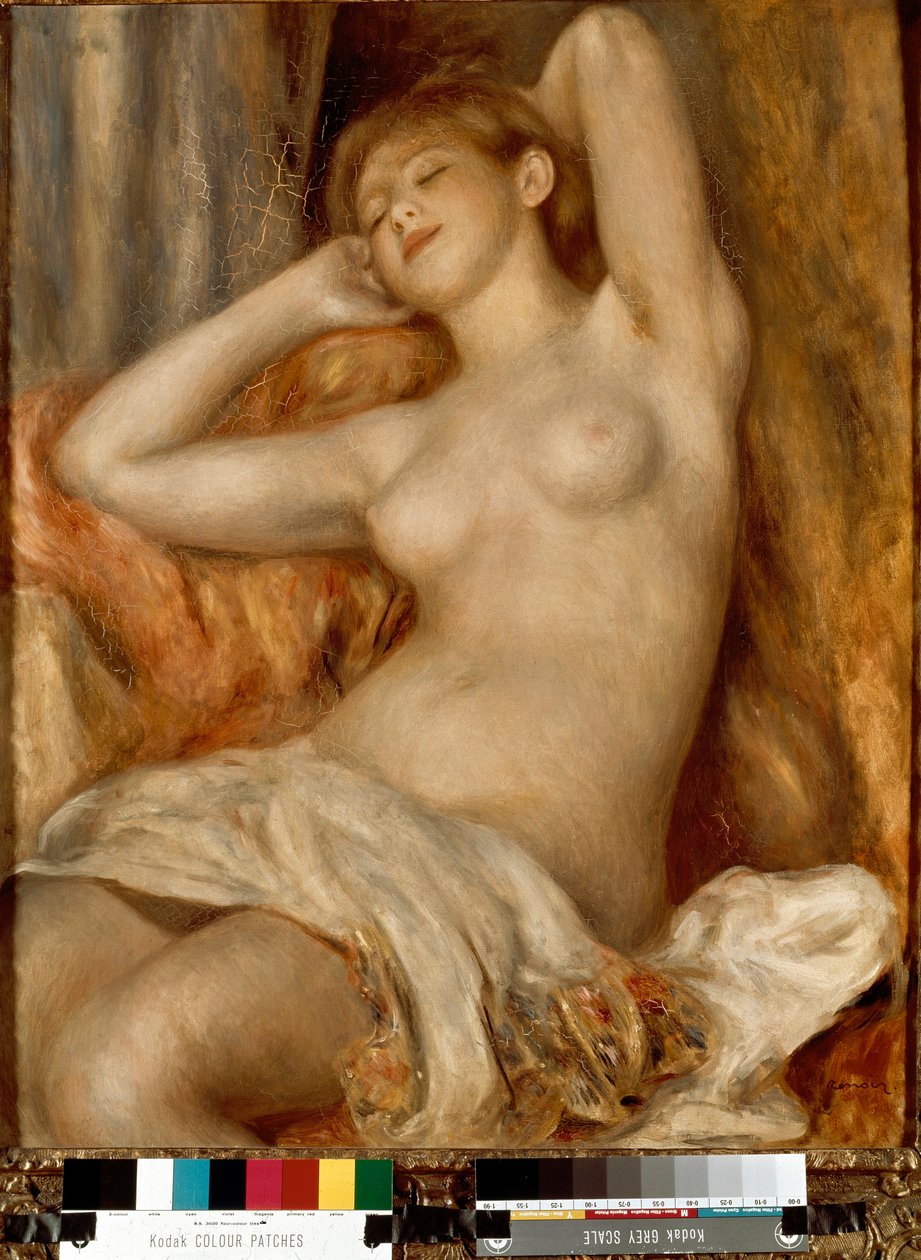 Slapende badster (Slapend meisje) door Pierre Auguste Renoir