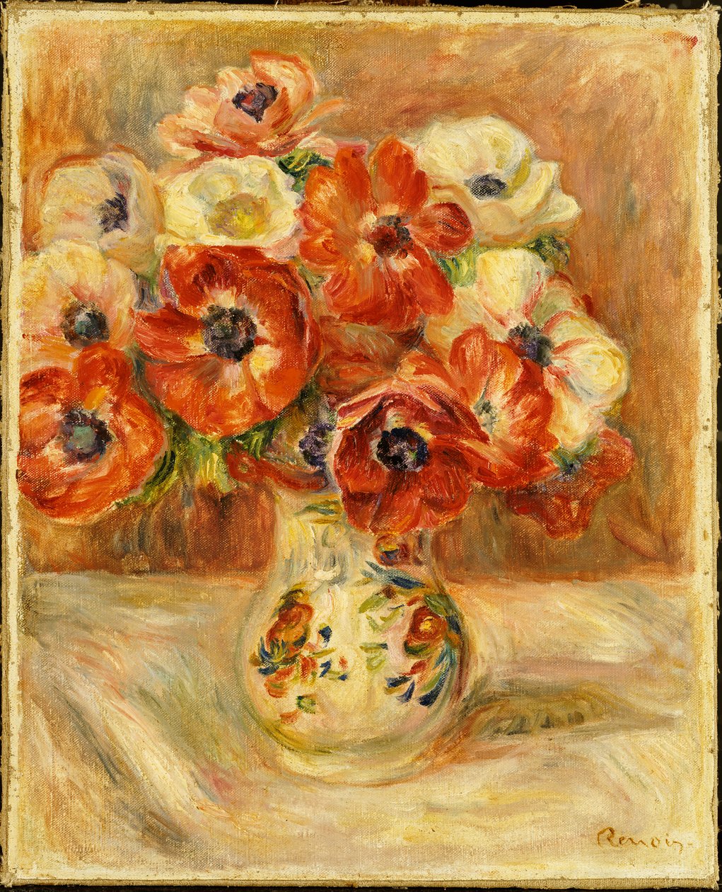 Stilleven met Anemonen door Pierre Auguste Renoir
