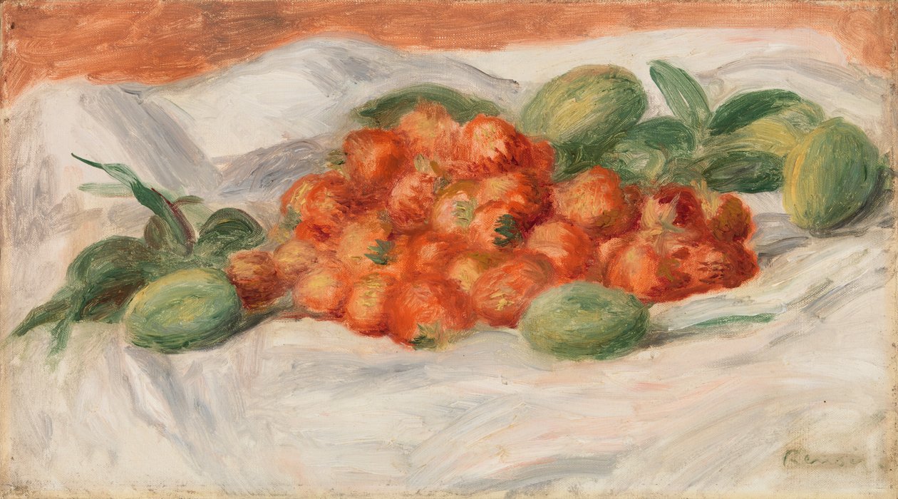 Aardbeien en Amandelen door Pierre Auguste Renoir