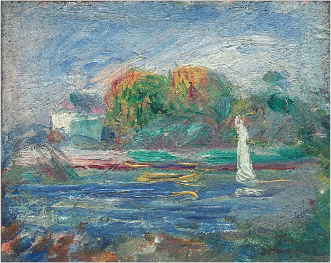 De Blauwe Rivier, c. 1890-1900 door Pierre Auguste Renoir
