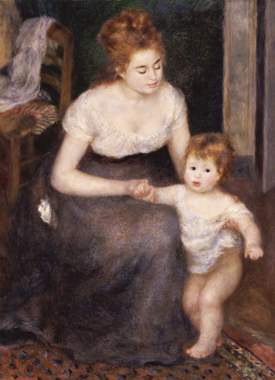 De eerste stap, 1876 door Pierre Auguste Renoir