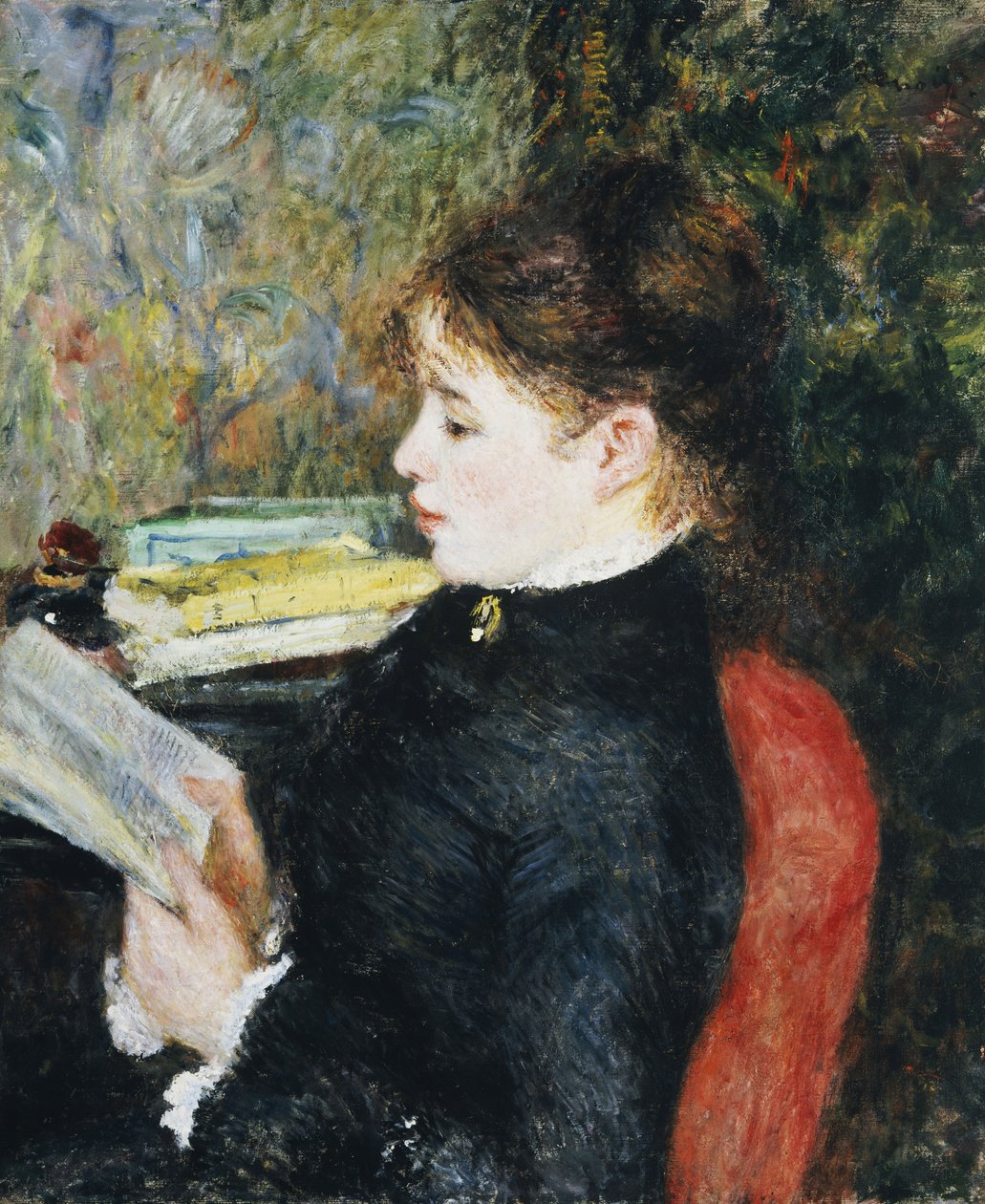 De lezer, 1877 door Pierre Auguste Renoir