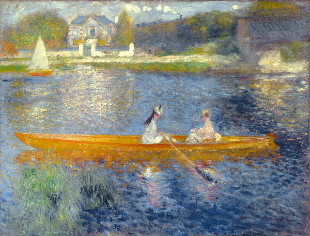 De Skiff (La Yole), 1875 door Pierre Auguste Renoir