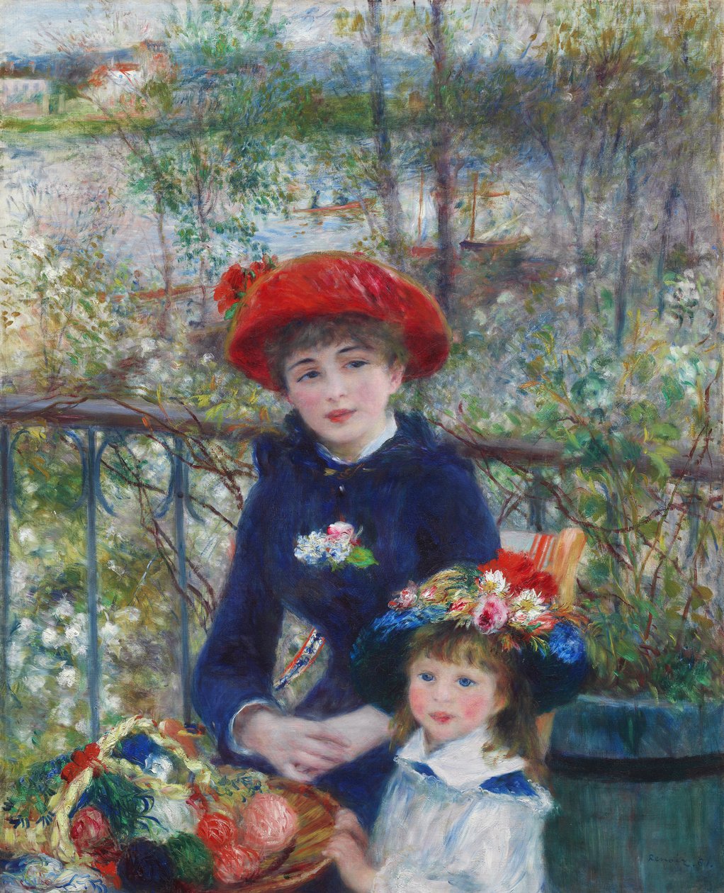 Twee zusters (op het terras) door Pierre Auguste Renoir