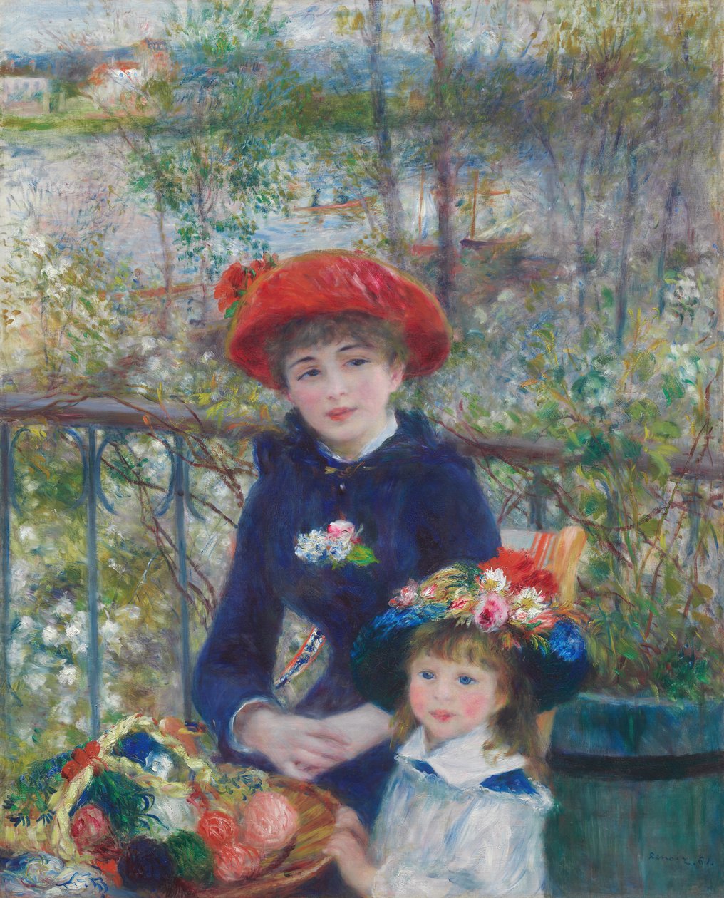Twee Zusters op het Terras door Pierre Auguste Renoir