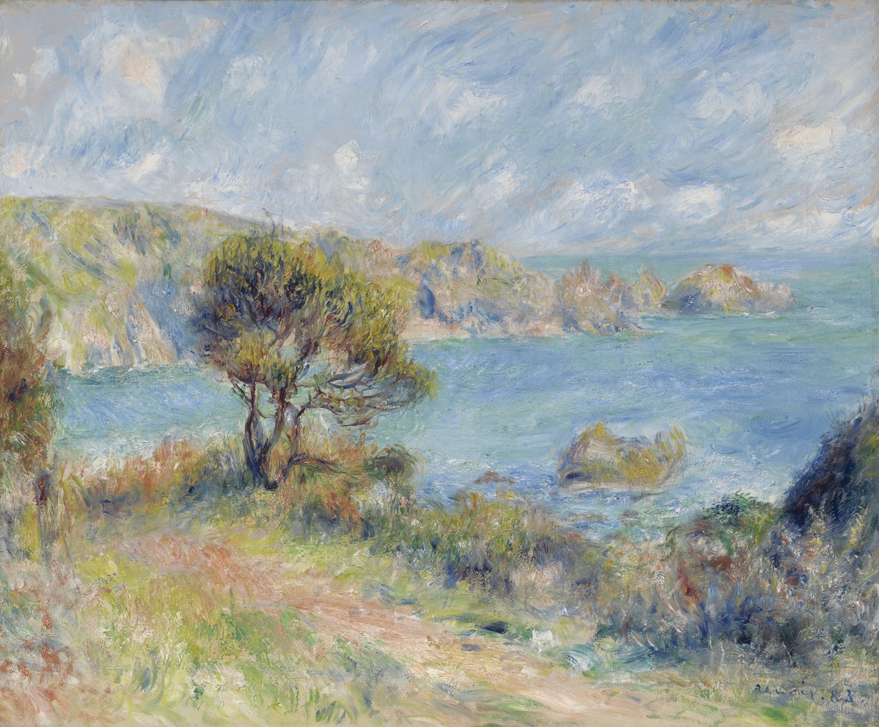 Uitzicht op Guernsey door Pierre Auguste Renoir