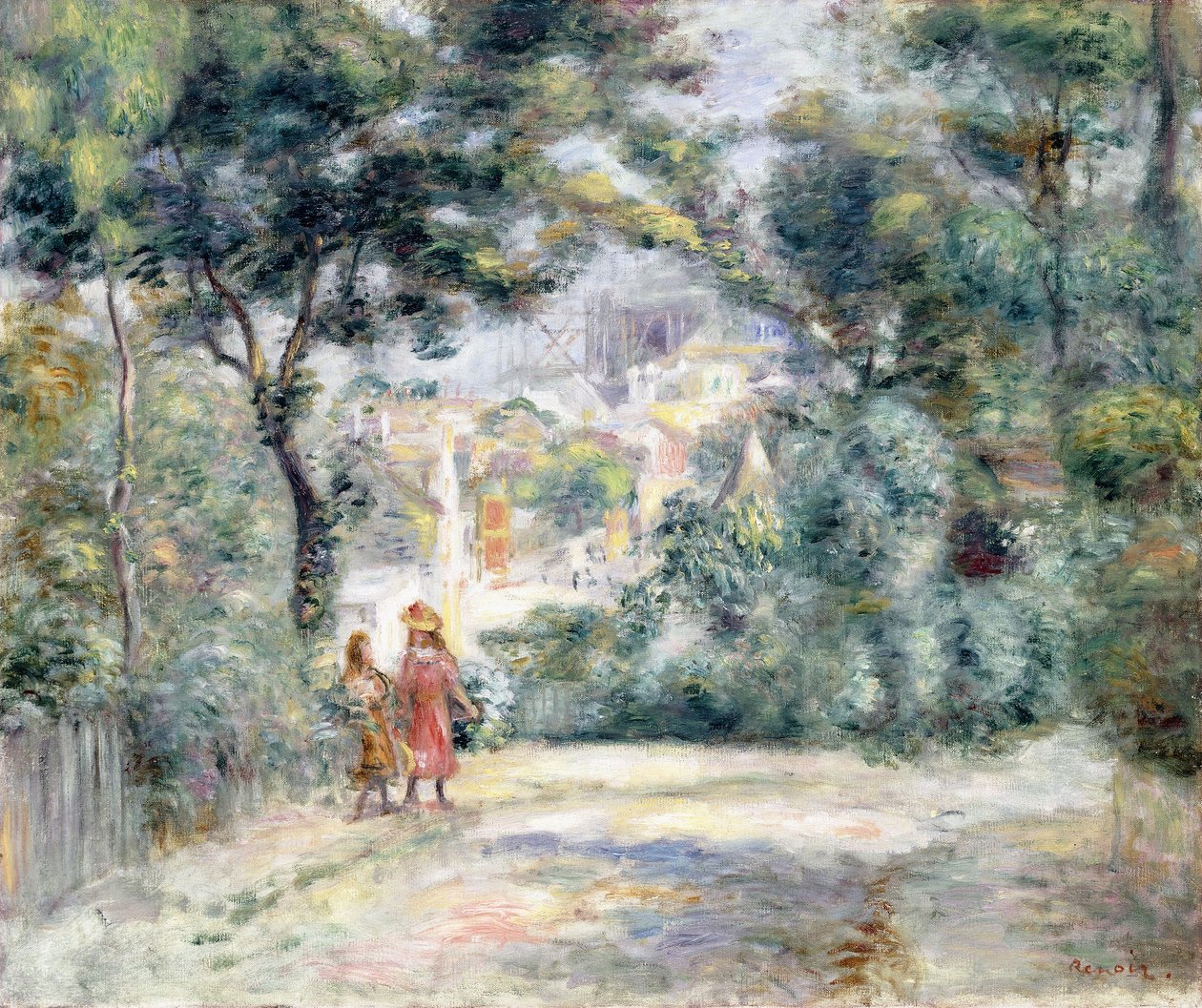 Uitzicht op Sacre-Coeur, 1905 door Pierre Auguste Renoir