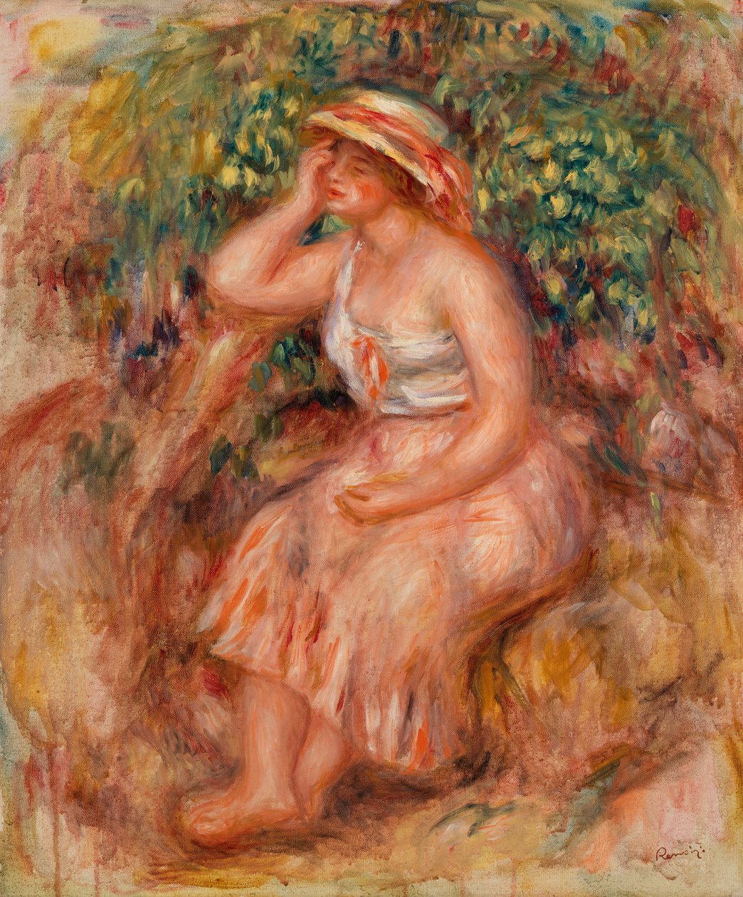 Dagdromende Vrouw door Pierre Auguste Renoir