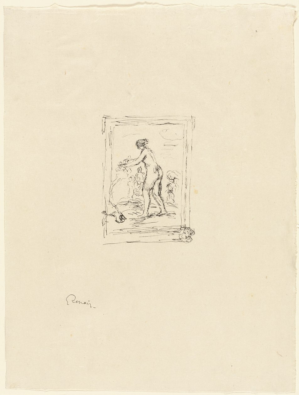 Vrouw met wijnstok, 2e variant door Pierre Auguste Renoir