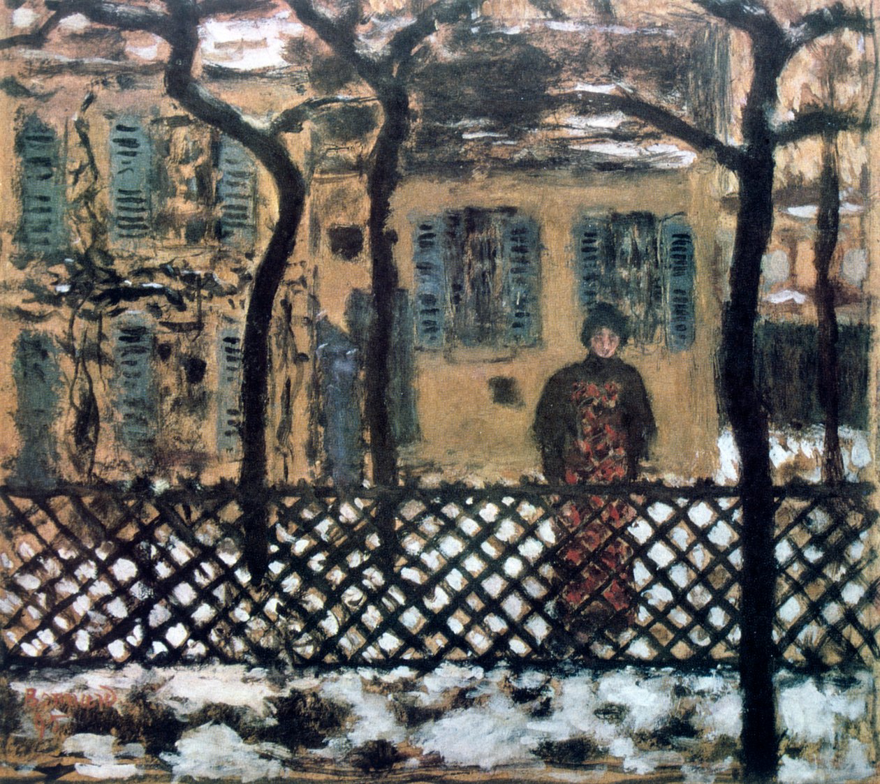 Achter het hek, ca. 1895 door Pierre Bonnard