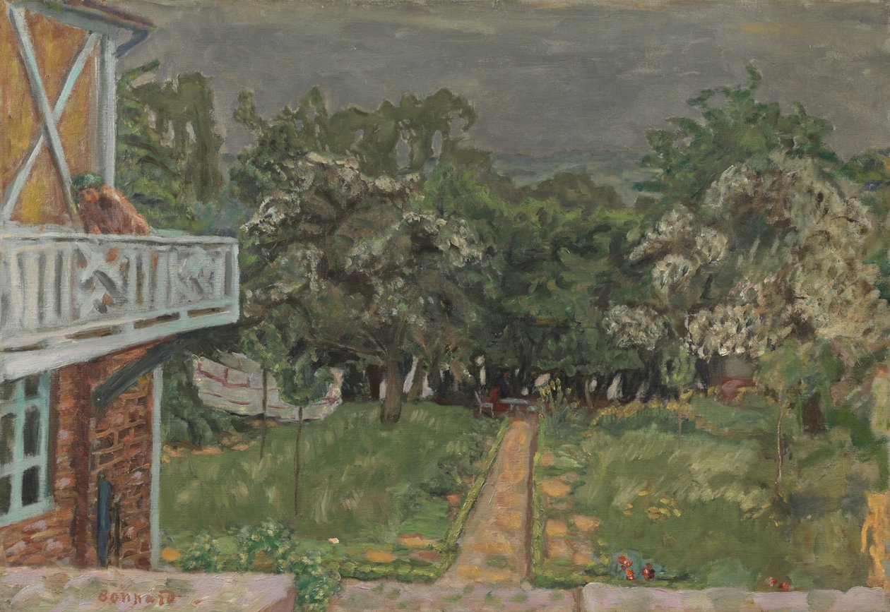 Blauw Balkon door Pierre Bonnard