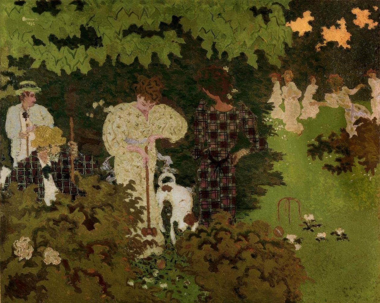 Schemering of Het croquetspel door Pierre Bonnard