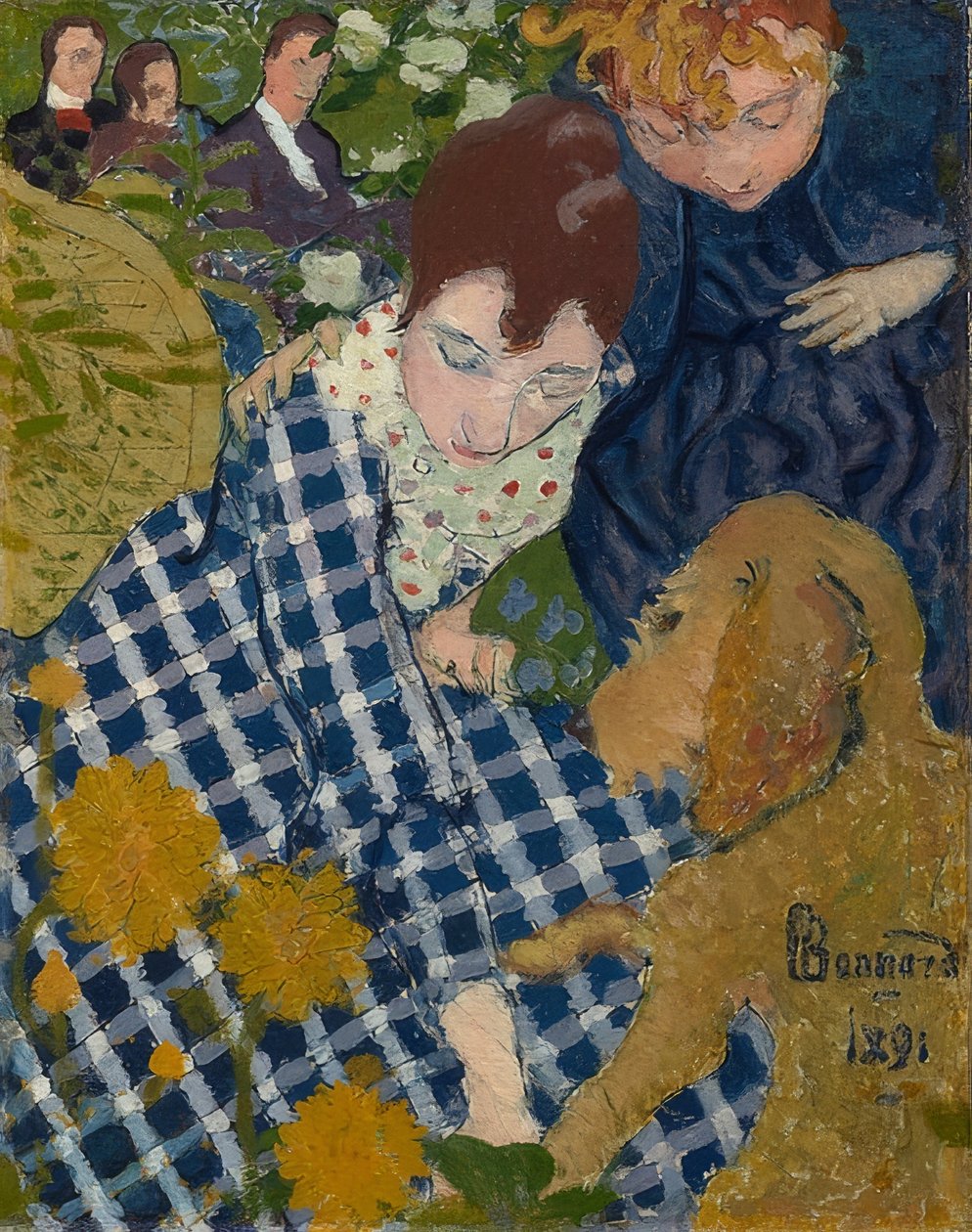 Vrouw met hond. 1891 door Pierre Bonnard