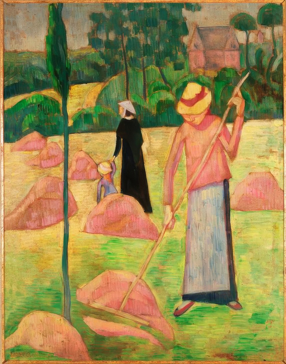 Vrouw met hark door Pierre Bonnard