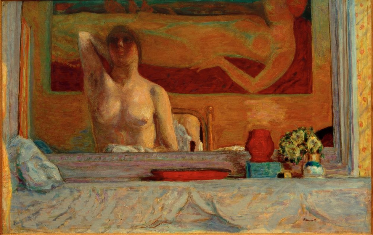 De schoorsteen (Vrouw bij haar toilet) door Pierre Bonnard