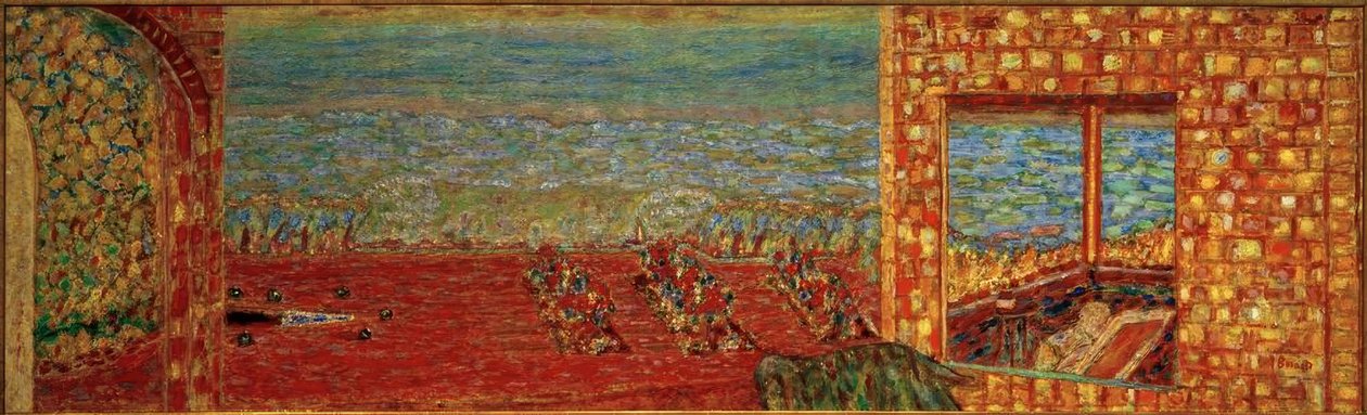 Het zonnige terras door Pierre Bonnard
