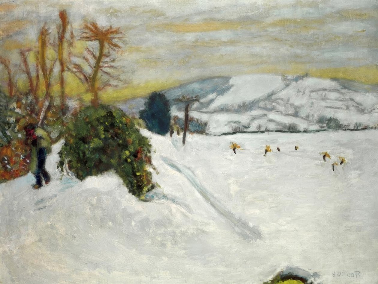De sneeuw in Grand-Lemps (Sneeuw in Dauphiné) door Pierre Bonnard