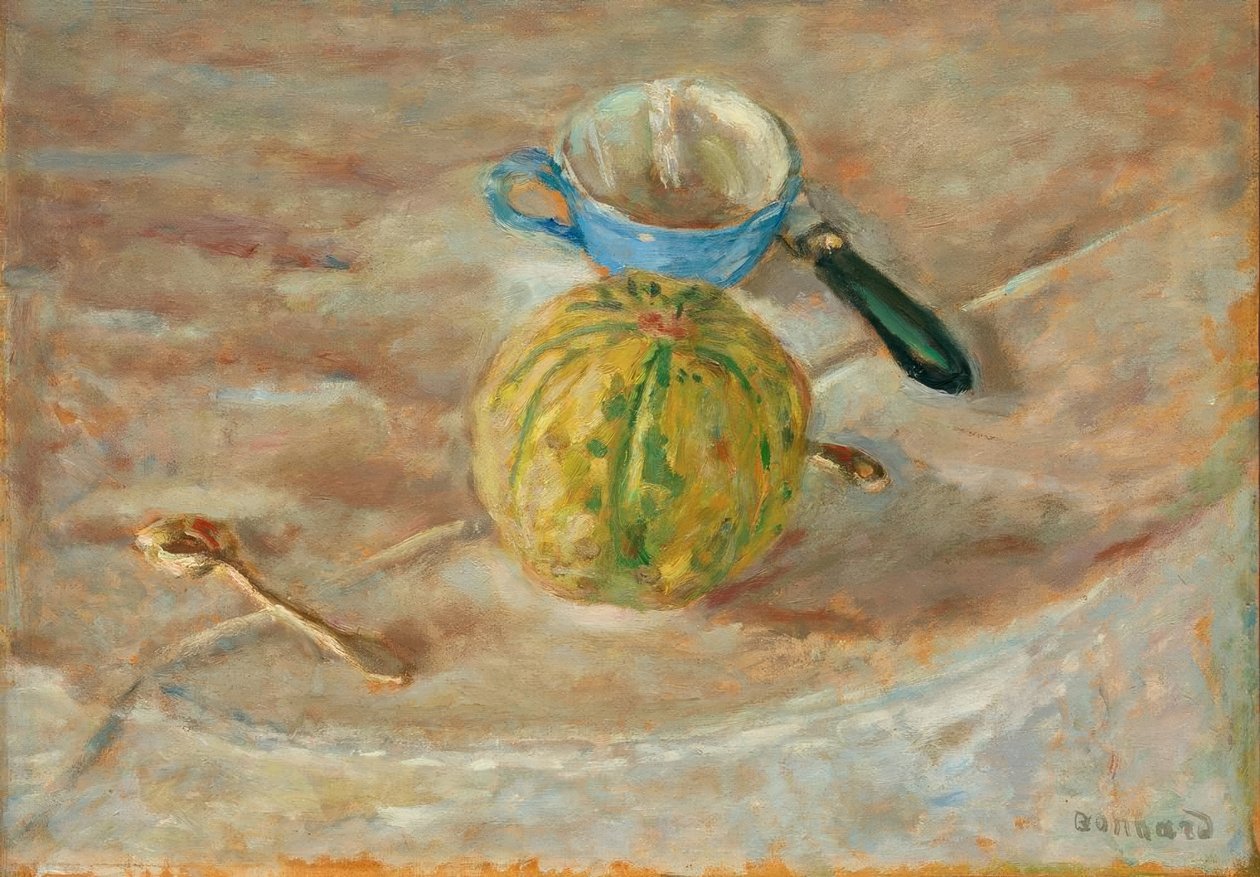 De blauwe kop door Pierre Bonnard