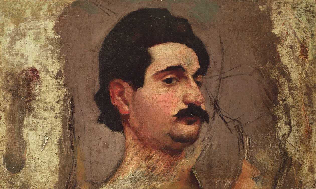 Man met een snor door Pierre Bonnard