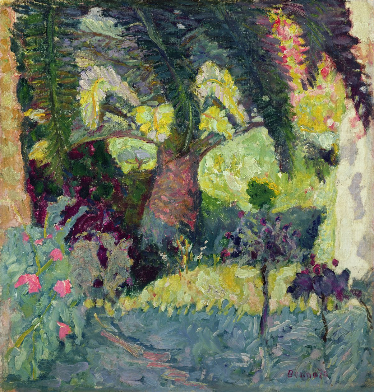 Palmbomen in Le Cannet, 1924 door Pierre Bonnard
