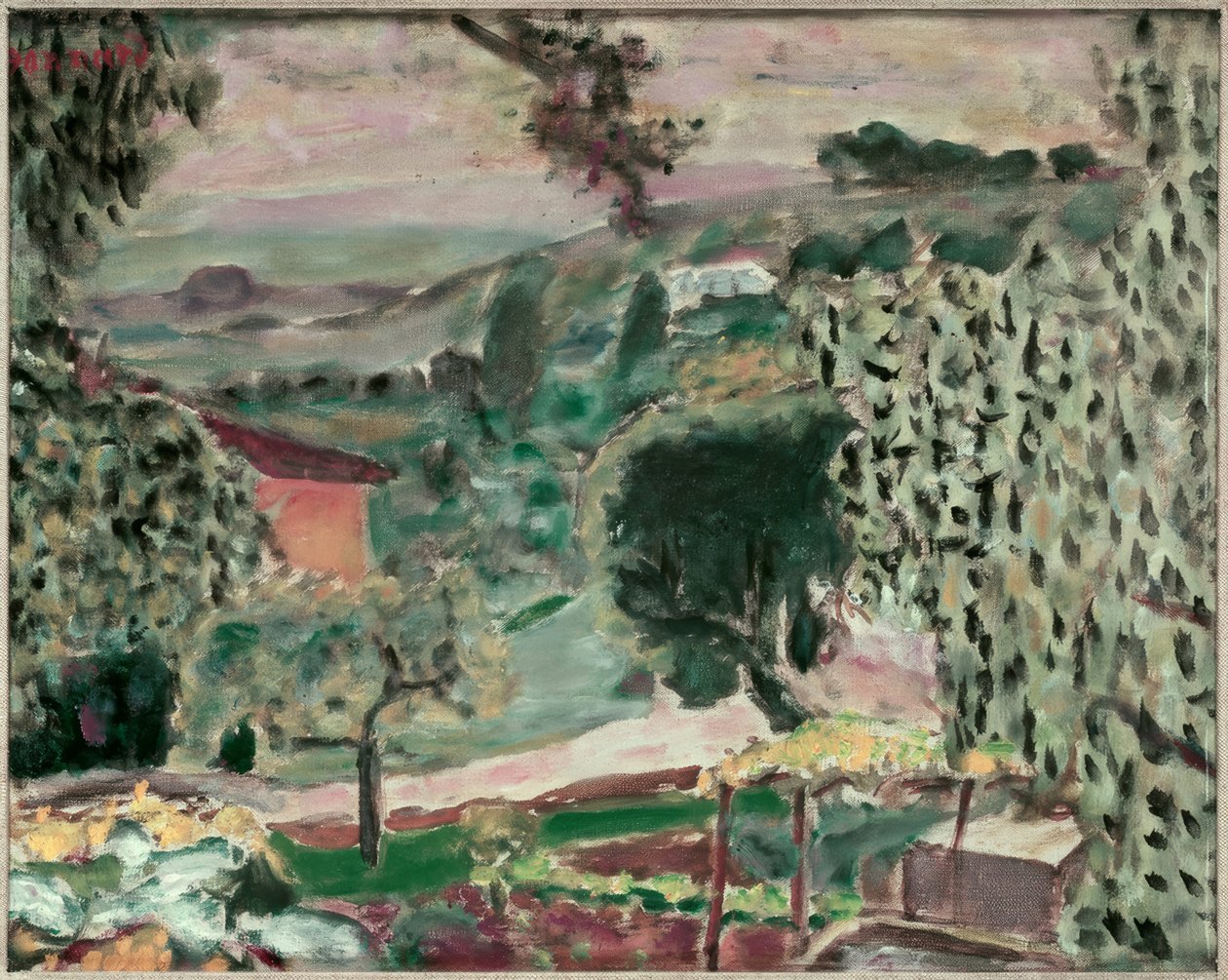Landschap van Le Cannet door Pierre Bonnard