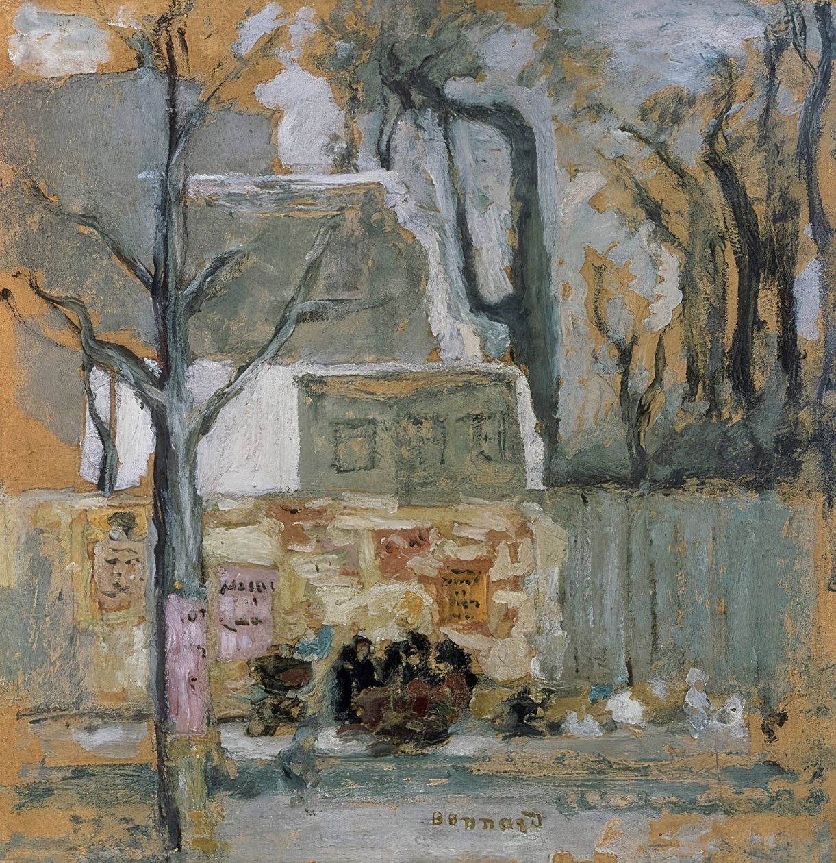 Straathoek in Parijs. Omstreeks 1905 door Pierre Bonnard