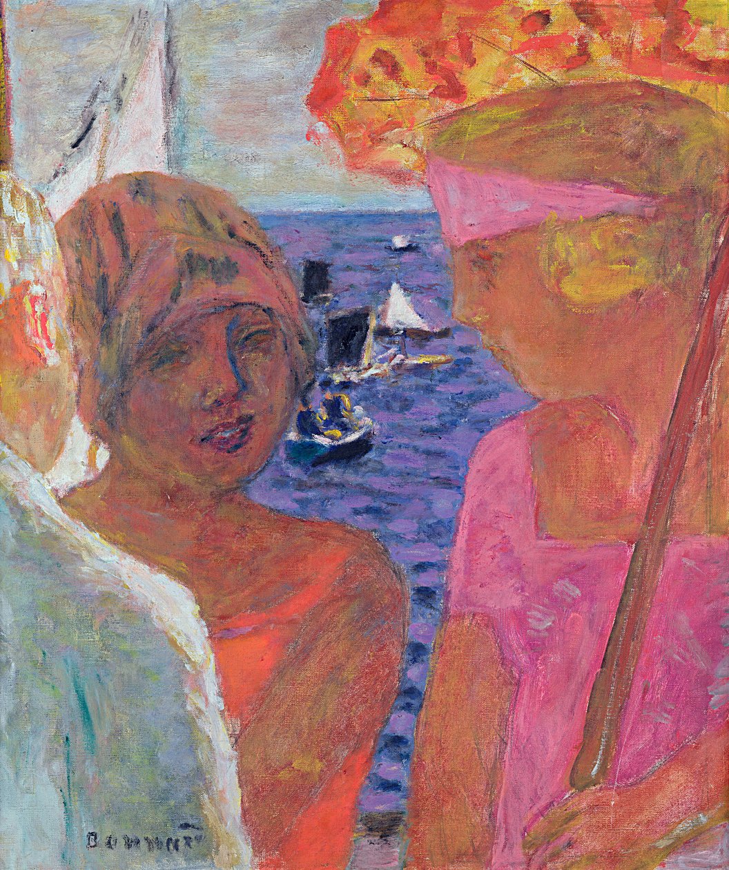 Het gesprek in Arcachon, 1926 door Pierre Bonnard