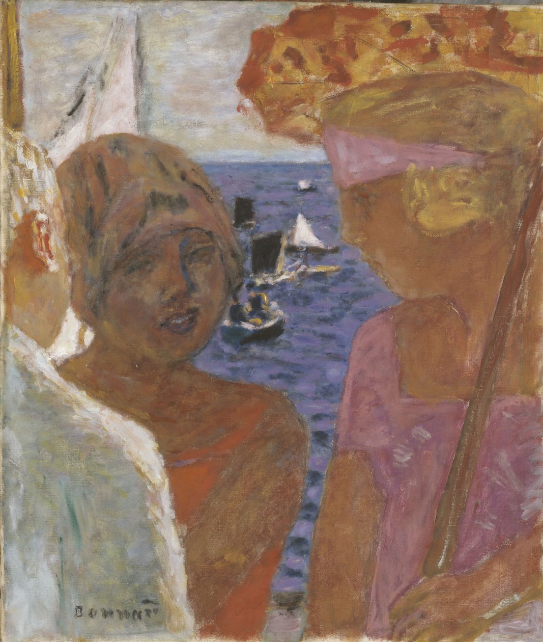 Het Gesprek in Arcachon door Pierre Bonnard
