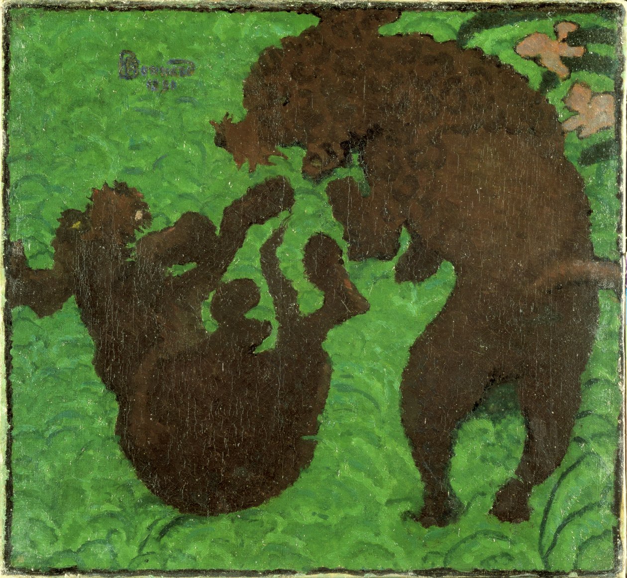 Twee poedels, 1891 door Pierre Bonnard
