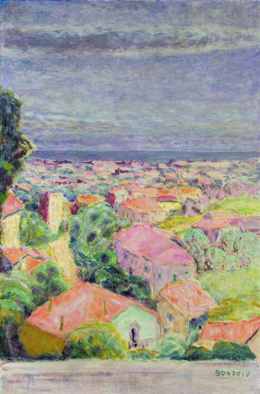 Uitzicht op Cannet door Pierre Bonnard