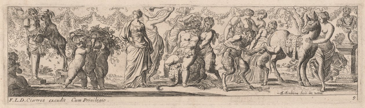 Dronken Silenus door Pierre Brebiette