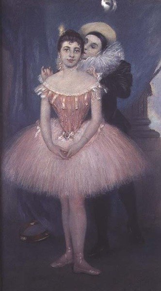 Pierrot en de Danseres door Pierre Carrier Belleuse