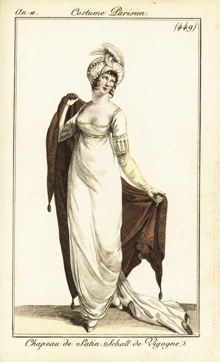 Merveilleuse in operajurk, Parijs door Pierre Charles Baquoy