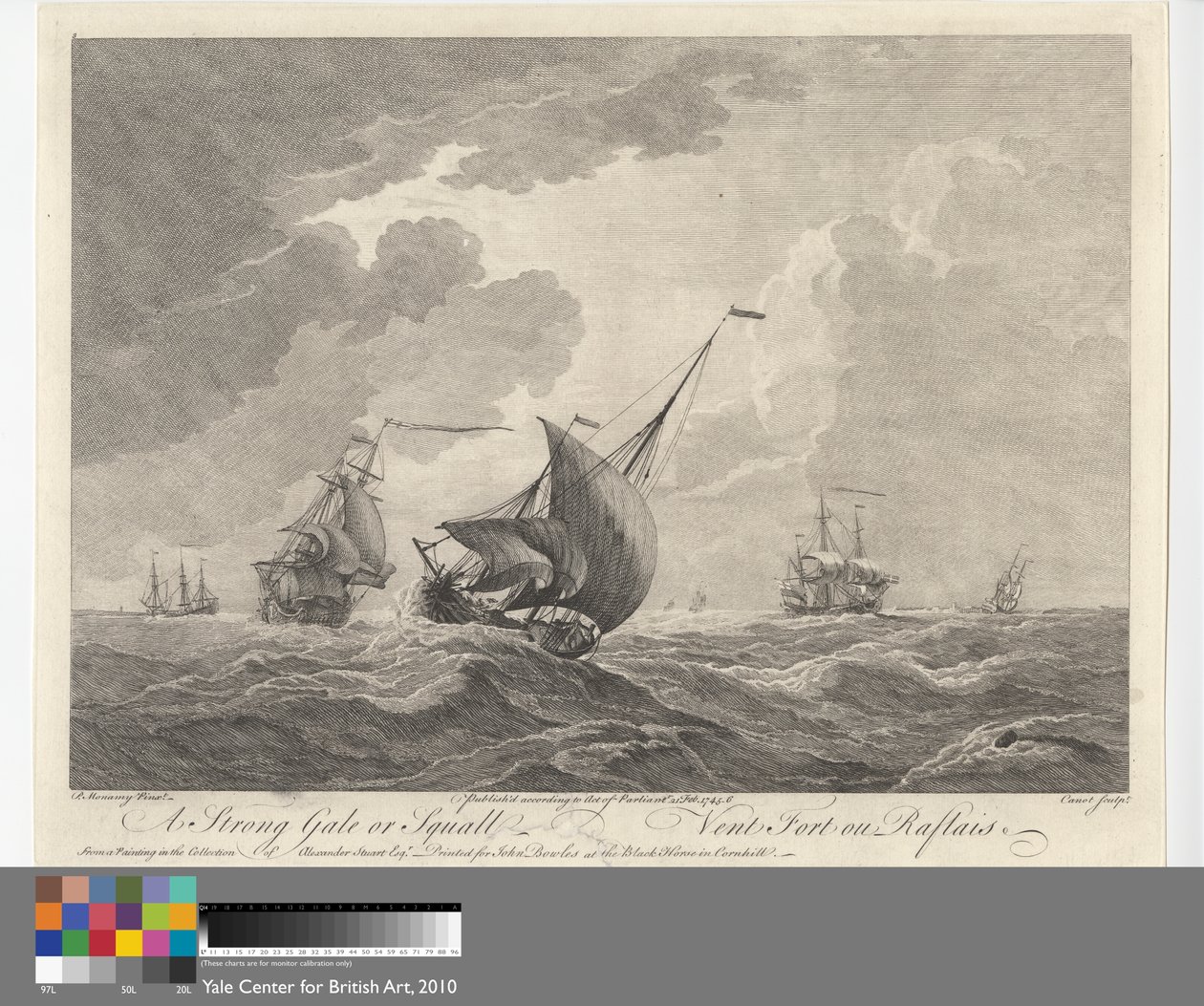 Een Sterke Windvlaag of Squall door Pierre Charles Canot