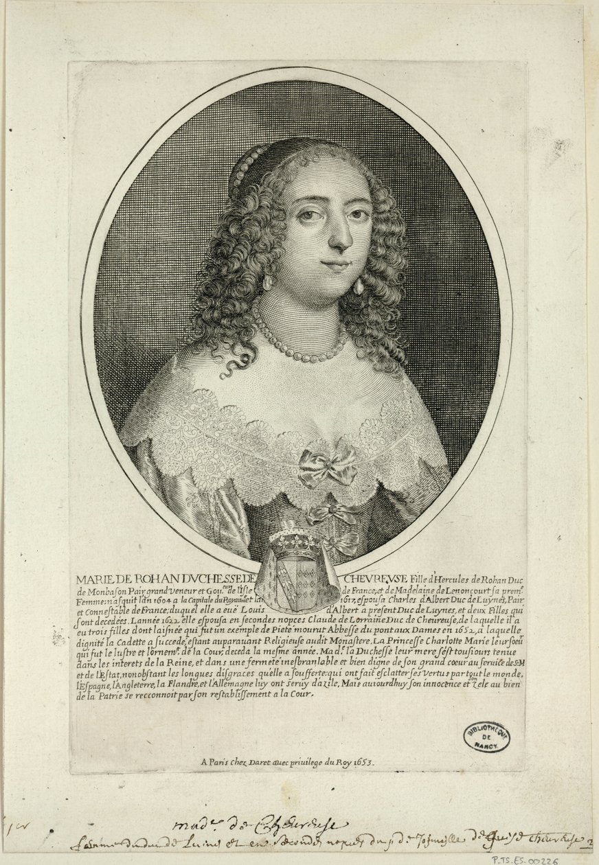 Marie de Rohan, hertogin van Cheuvreuse door Pierre Daret