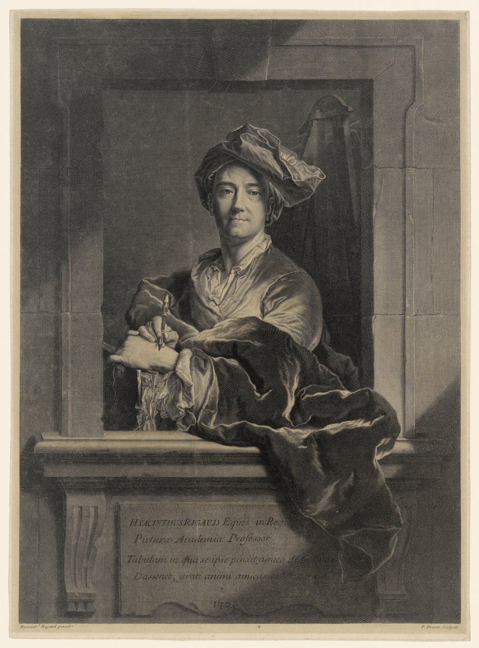 Hyacinthe Rigaud door Pierre Drevet