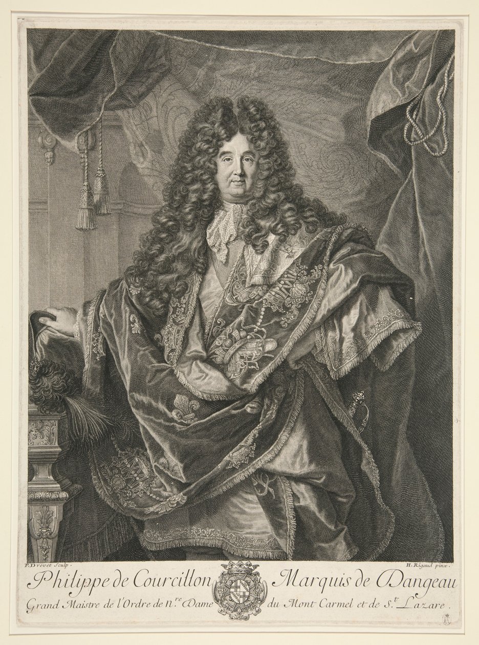 Philippe de Courcillon, Markies van Dangeau door Pierre Drevet