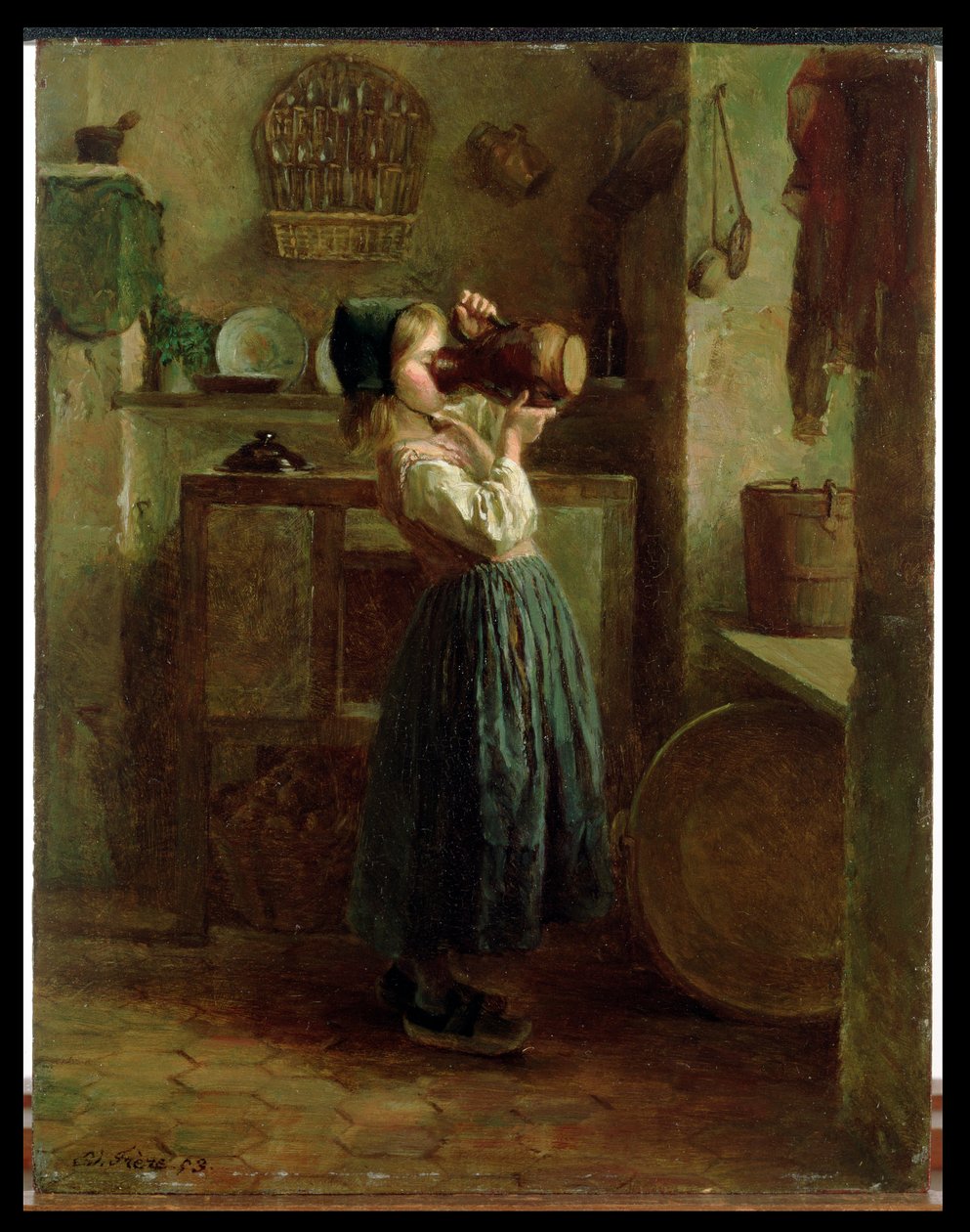 Zichzelf helpen, 1859 door Pierre Edouard Frere
