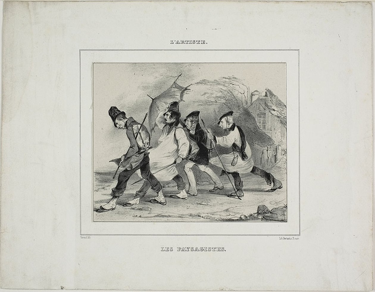 De landschapsschilders door Pierre François Eugène Giraud