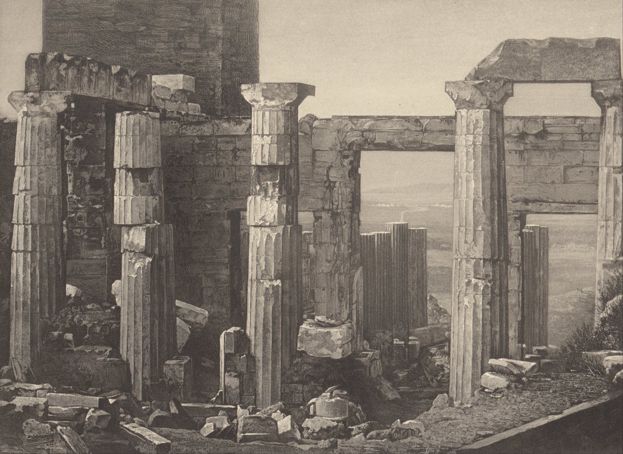 Griekenland. De Propyleeën in Athene door Pierre Gustave Joly