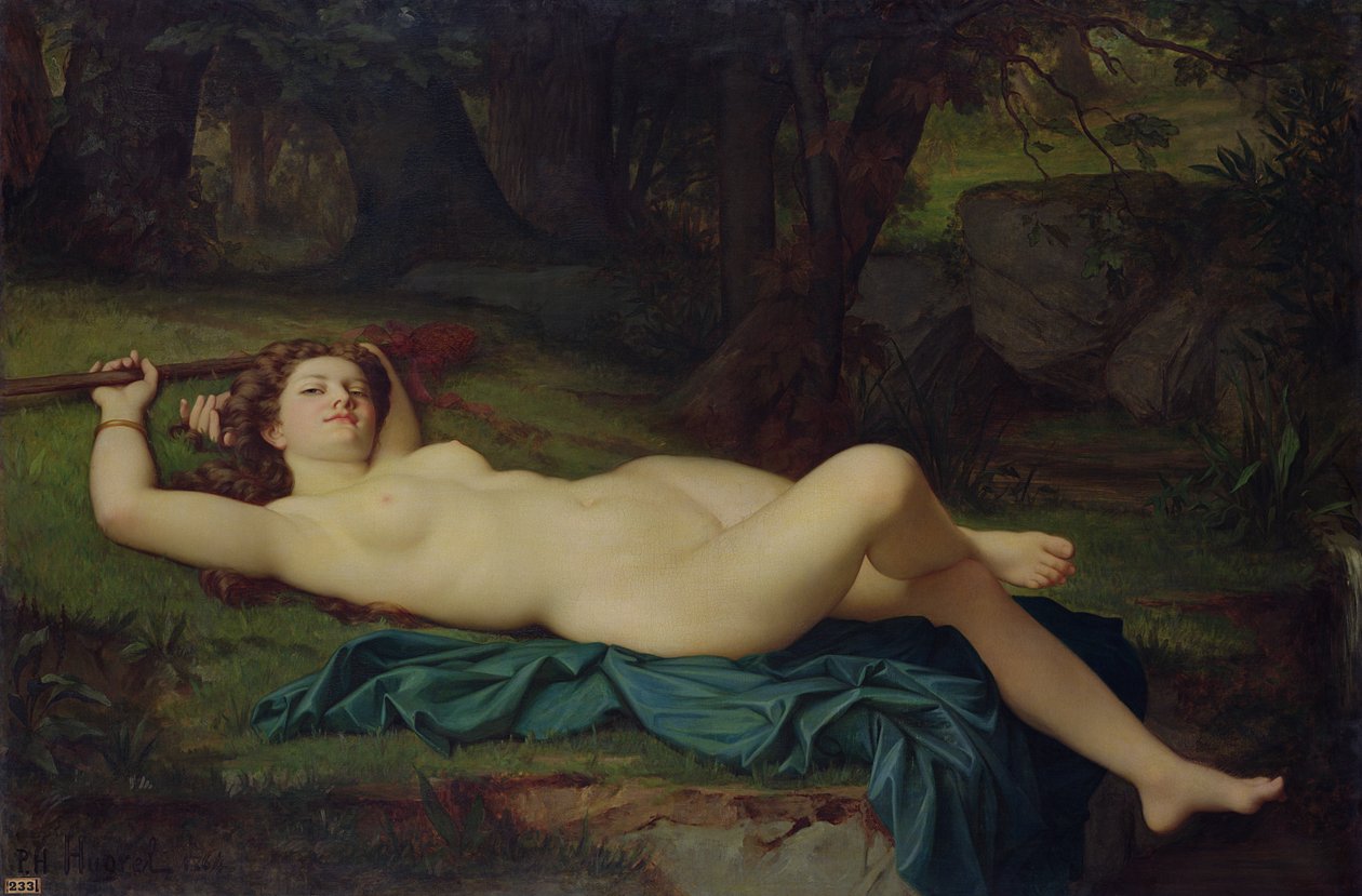 Bacchante, 1864 door Pierre Honore Hugrel