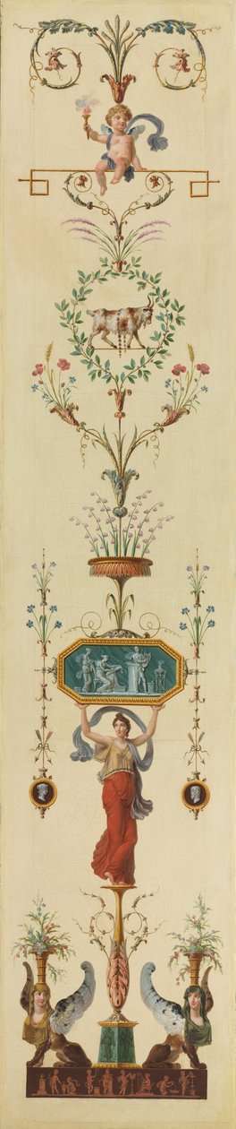 Decoratief paneel door Pierre II Rousseau