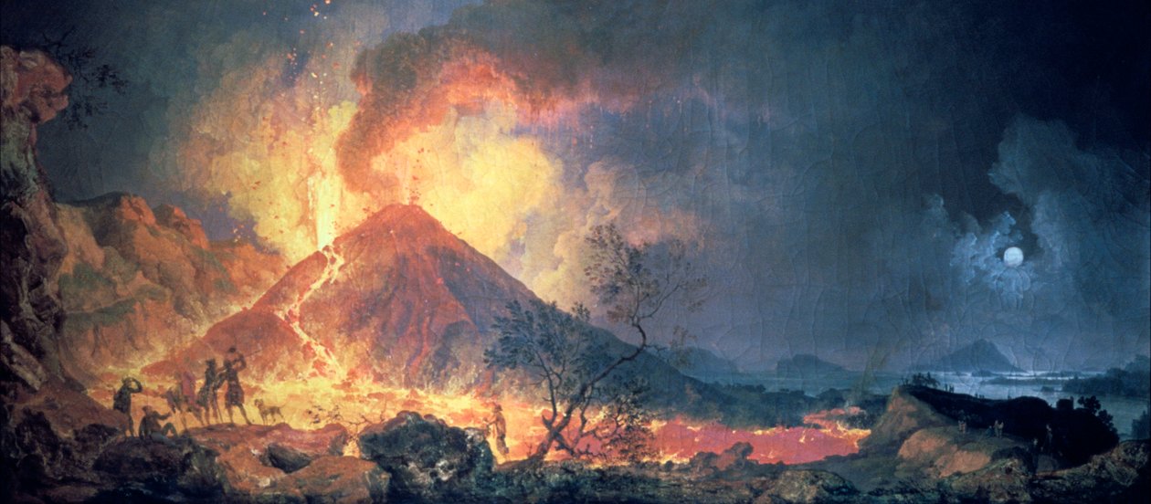 Uitbarsting van de Vesuvius, 1770s door Pierre Jacques Volaire